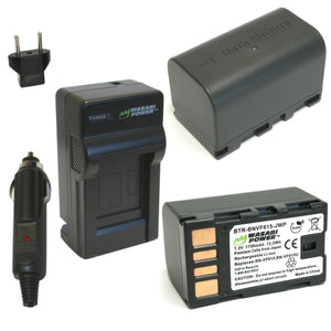 JVC BN-VF815 Battery (2-Pack) and Charger by Wasabi Power