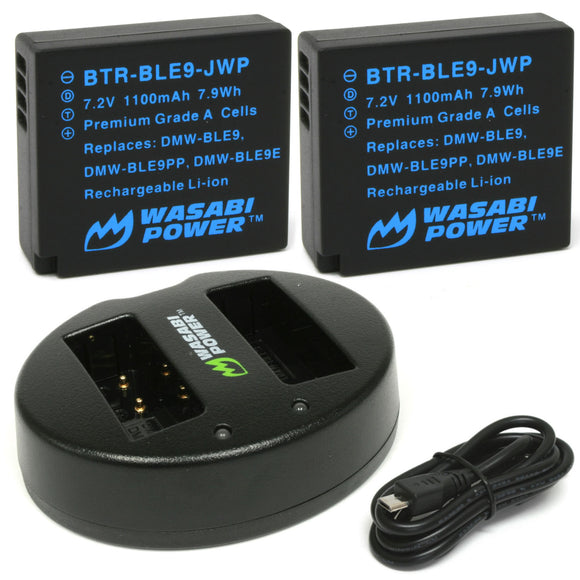 Leica BP-DC15 Battery (2-Pack) and Dual Charger by Wasabi Power