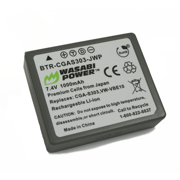 vhbw batteria sostituisce Panasonic CGA-S303, CGA-S303E compatibile con vhbw batteria sostituisce Panasonic CGA-S303, CGA-S303E compatibile con