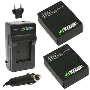 GoPro HERO3, HERO3+ Battery (2-Pack) and Charger by Wasabi Power