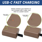 Sony NP-FZ100 Battery with USB-C Fast Charging by Wasabi Power