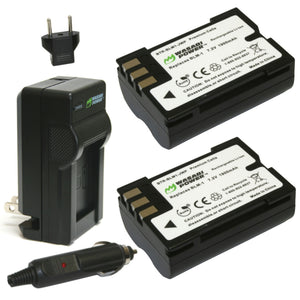 Olympus BLM-1, BLM-01, PS-BLM1 Battery (2-Pack) and Charger by Wasabi Power