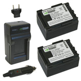 Canon BP-807, BP-808, BP-809 Battery (2-Pack) and Charger by Wasabi Power