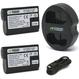 Nikon EN-EL15, EN-EL15a, EN-EL15b, EN-EL15c Battery (2-Pack) and Dual Charger by Wasabi Power