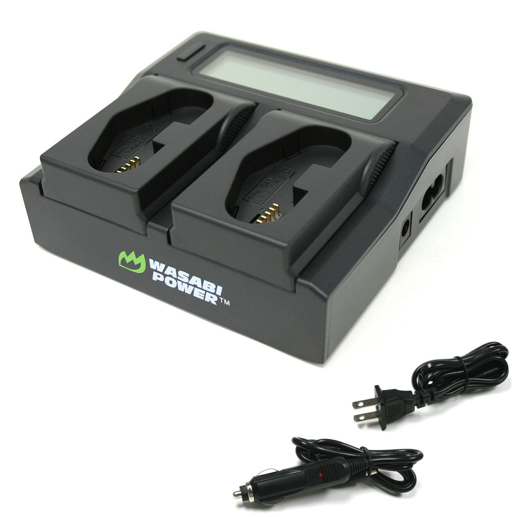 Canon LP-E19, LP-E4, LP-E4N Dual LCD Battery Charger by Wasabi Power