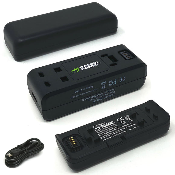 Insta360 ONE R Battery (2-Pack) and Dual USB Charger by Wasabi Power