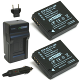 Panasonic DMW-BCJ13 Battery (2-Pack) and Charger by Wasabi Power
