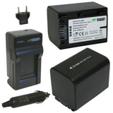 Sony NP-FV70 Battery (2-Pack) and Charger by Wasabi Power