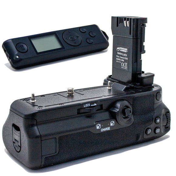 Battery Grip and Wireless Remote for Canon BG-R10 and Canon EOS R5, EOS R5C, EOS R6 by Wasabi Power