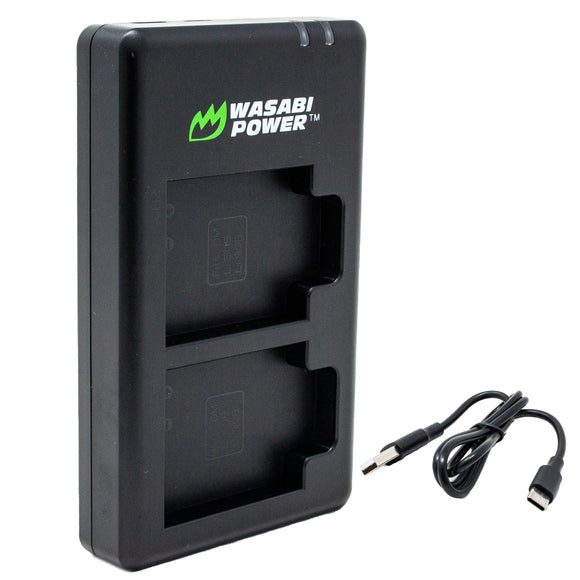 Pentax D-LI92 USB-C Dual Battery Charger by Wasabi Power