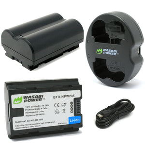 Fujifilm NP-W235 Battery (2-Pack) and Dual Charger by Wasabi Power