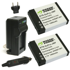 GoPro HERO2, Original HD HERO (2010 model) Battery (2-Pack) and Charger by Wasabi Power