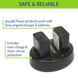 Sony NP-FW50 Battery (4-Pack) and Dual USB Charger by Wasabi Power