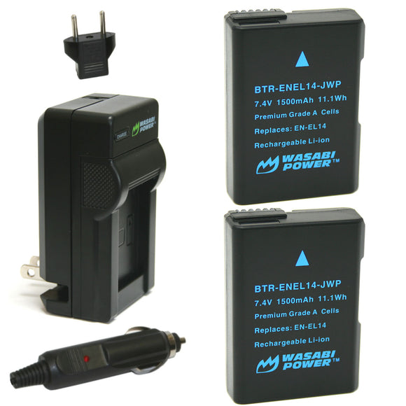 Wasabi Power Dual USB Battery Charger for Nikon EN-EL14, EN-EL14a, MH Wasabi Power Dual USB Battery Charger for Nikon EN-EL14, EN-EL14a, MH