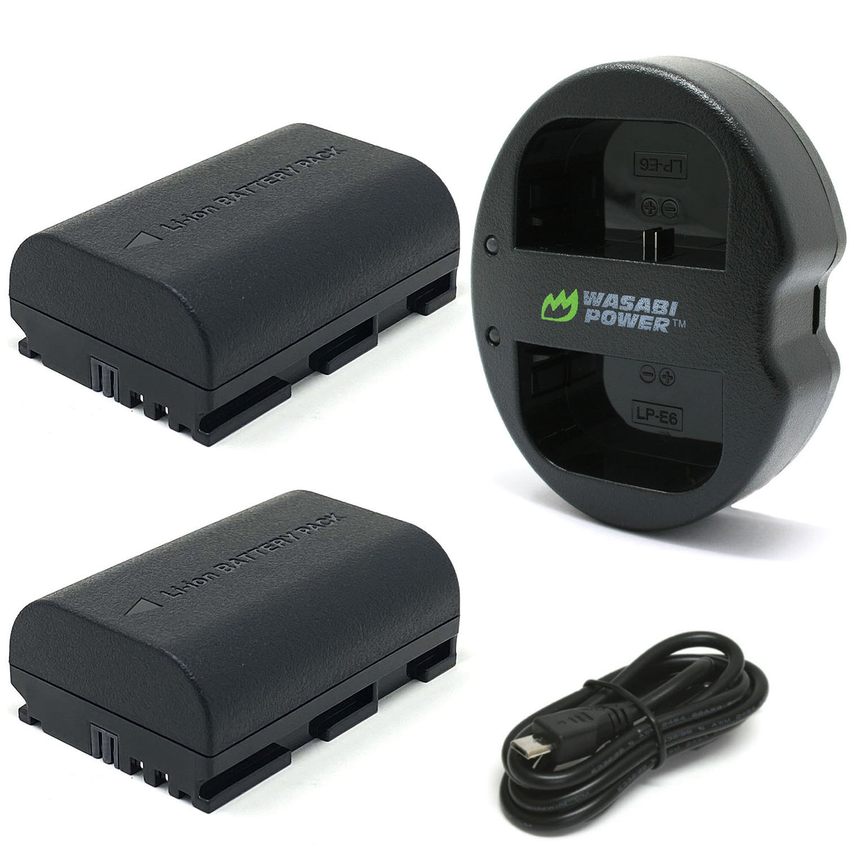 Canon LP-E6, LP-E6N Battery (2-Pack) and Dual Charger from