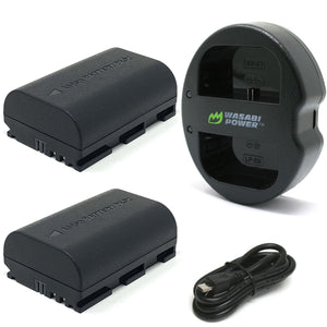 Canon LP-E6, LP-E6N Battery (2-Pack) and Dual Charger by Wasabi Power
