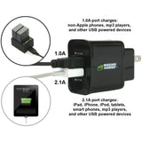 USB Wall Charger (US Plug, 2-Port, 3.1A) by Wasabi Power