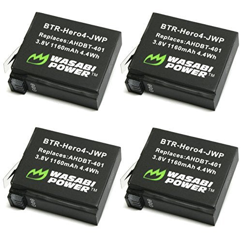 Kastar Battery Charger Kit For GoPro HERO4 Cameras (AHDBT-401, AHBBP-401)