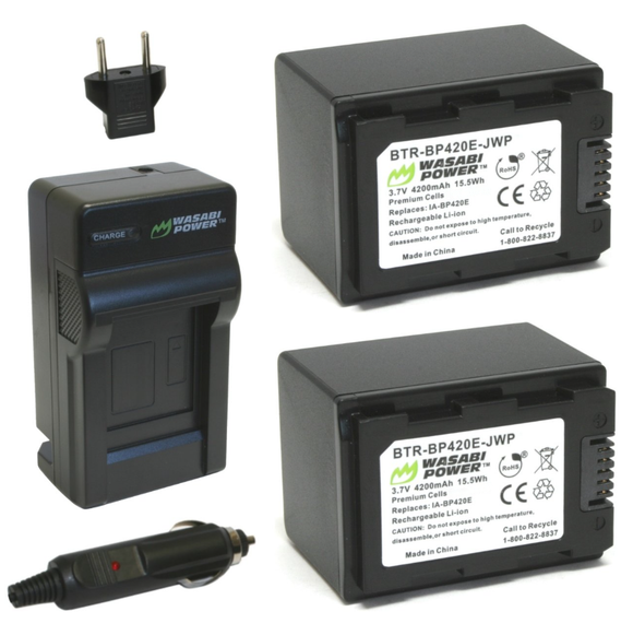 Samsung IA-BP420E Battery (2-Pack) and Charger by Wasabi Power