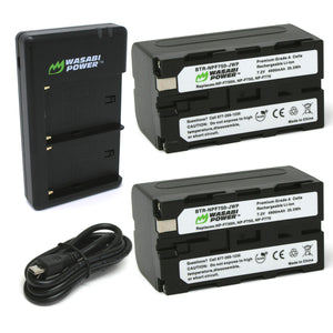 Sony NP-F730, NP-F750, NP-F760, NP-F770 (L Series) Battery (2-Pack) and Dual Charger by Wasabi Power