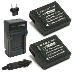 Panasonic DMW-BLH7 Battery (2-Pack) and Charger by Wasabi Power