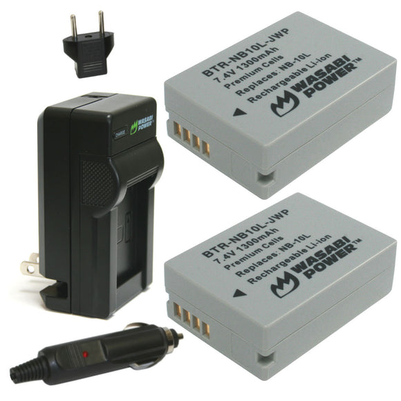 Usb Battery Pack Newmowa NB-10L Battery (2 Pack) And Dual USB