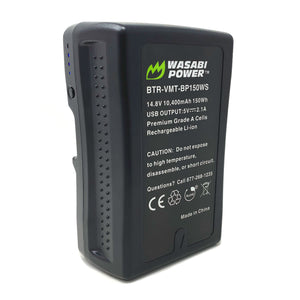 V-Mount Battery (14.8V, 10400mAh, 150Wh) by Wasabi Power
