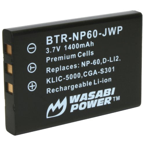 Hewlett Packard NP-60, A1812A, L1812A, L1812B, Q2232-80001 and HP PhotoSmart Battery by Wasabi Power