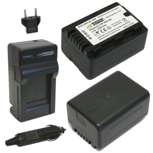 Panasonic VW-VBL090, VW-VBK180 Battery (2-Pack) and Charger by Wasabi Power