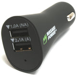 Universal USB Car Charger (2 Port, 15.5W, 3.1Amp) by Wasabi Power