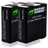 GoPro Enduro Battery (2-Pack) for HERO12, HERO11, HERO10, HERO9 and Triple USB Charger by Wasabi Power