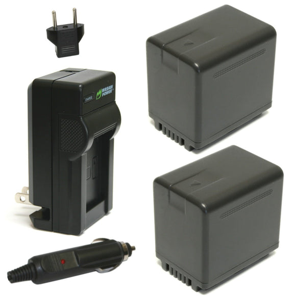 Panasonic VW-VBT380 Battery (2-Pack) and Charger by Wasabi Power