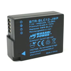Panasonic DMW-BLC12 Battery (Fully Decoded) by Wasabi Power