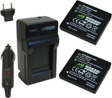 Panasonic CGA-S008, DMW-BCE10, VW-VBJ10 Battery (2-Pack) and Charger by Wasabi Power