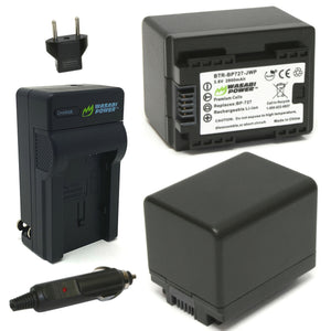 Canon BP-727, CG-700 Battery (2-Pack) and Charger by Wasabi Power