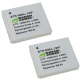 Canon NB-6L, NB-6LH Battery (2-Pack) by Wasabi Power