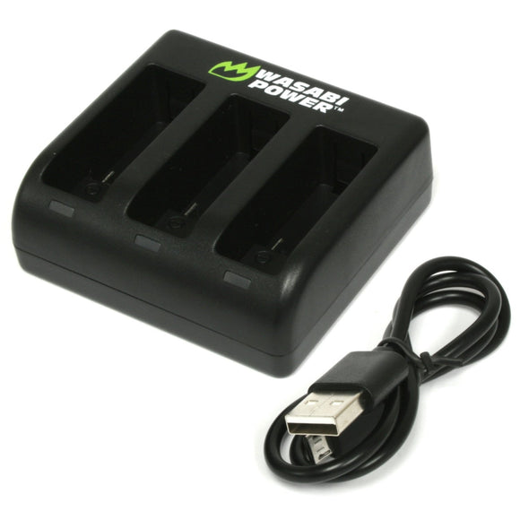 GoPro HERO12, HERO11, HERO10, HERO9 Black & GoPro Enduro Triple USB Battery Charger by Wasabi Power