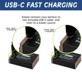 Canon LP-E12 Battery with USB-C Fast Charging by Wasabi Power