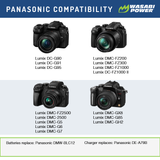 Panasonic DMW-BLC12 Battery (Fully Decoded) by Wasabi Power