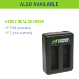 GoPro HERO8 Black, HERO7 Black, HERO6, HERO5, HERO 2018 Triple Battery Charger by Wasabi Power