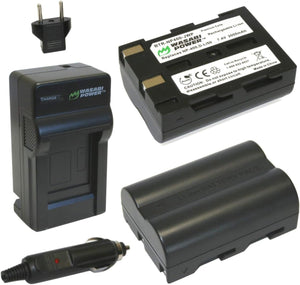 Pentax D-LI50, D-L150 Battery (2-Pack) and Charger by Wasabi Power