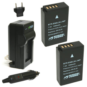 Nikon EN-EL20, EN-EL20a Battery (2-Pack) and Charger by Wasabi Power