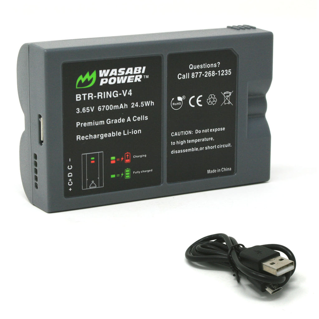 Ring V4 Replacement Battery for Ring Doorbell 2 by Wasabi Power Ring V4 Replacement Battery for Ring Doorbell 2 by Wasabi Power