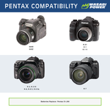 Pentax D-LI90 Battery (2-Pack) and Dual Charger by Wasabi Power