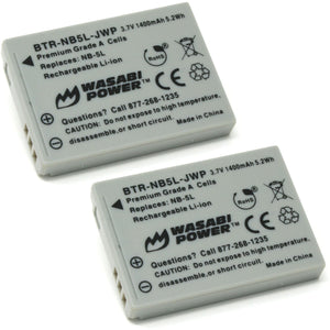 Canon NB-5L Battery (2-Pack) by Wasabi Power
