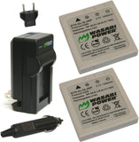 Fujifilm NP-40, NP-40N Battery (2-Pack) and Charger by Wasabi Power