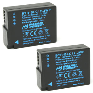 Leica BP-DC12 (2-Pack, Not Fully Decoded) Battery by Wasabi Power