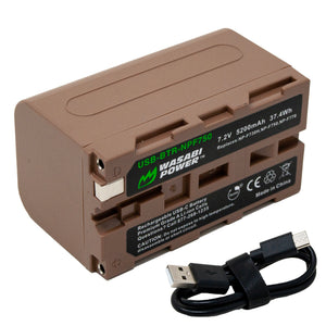 Sony NP-F750 Battery with USB-C Fast Charging by Wasabi Power